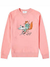 Olly Coffee Fox Classic Sweatshirt Bubblegum Pink - MAISON KITSUNE - BALAAN.