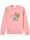 Oly Coffee Fox Classic Cotton Sweatshirt Bubblegum Pink - MAISON KITSUNE - BALAAN 1