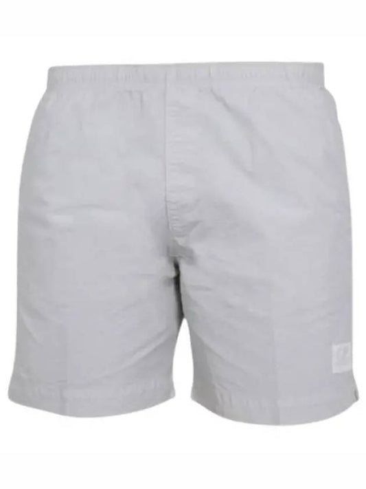 Logo Patch Flat Nylon Swim Shorts Grey - CP COMPANY - BALAAN 2