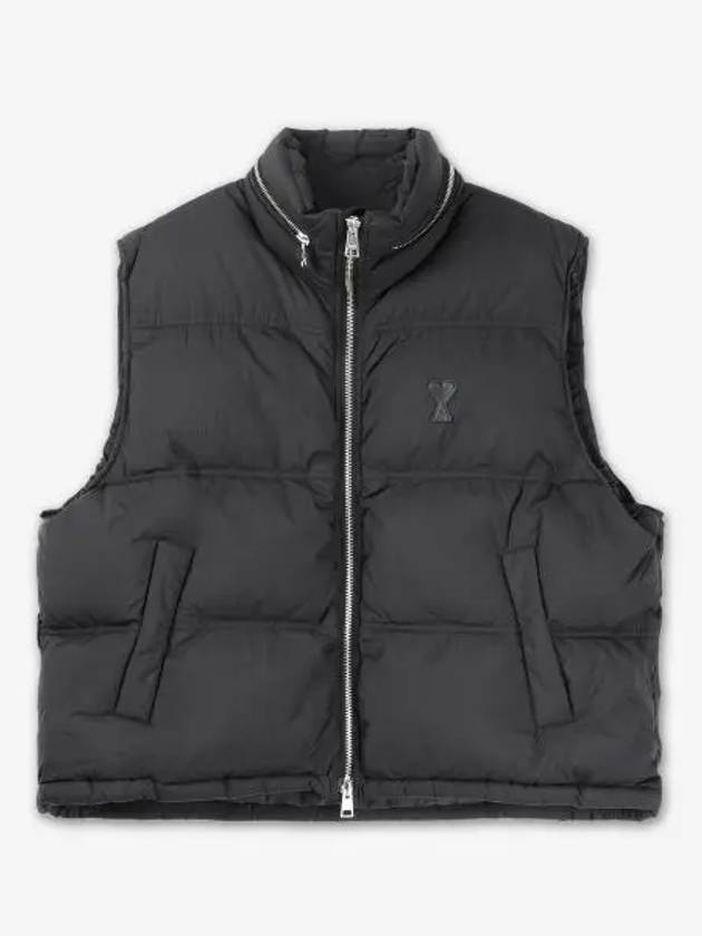 De Coeur Zip-Up Padded Vest Black - AMI - BALAAN 2