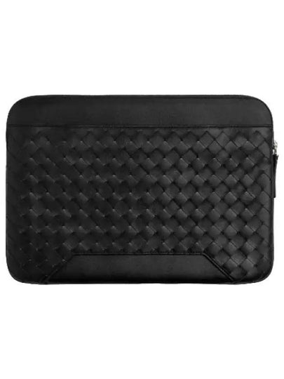 Getaway Intrecciato Leather Clutch Bag Black - BOTTEGA VENETA - BALAAN 2