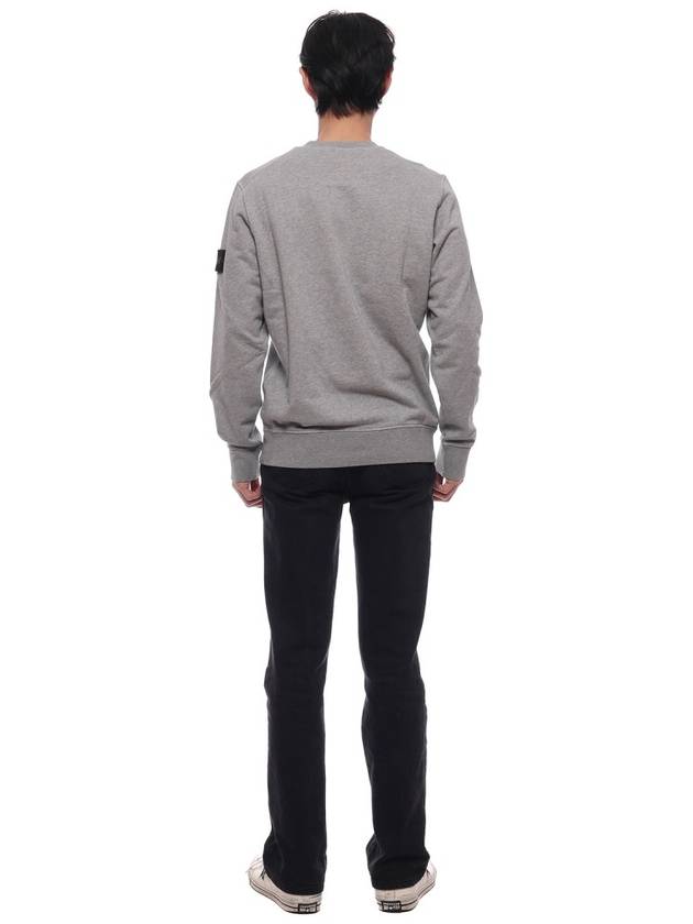 Compass Patch Cotton Sweatshirt Melange Grey - STONE ISLAND - BALAAN 6