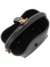 Le 37 Signature YSL Logo Shiny Leather Mini Bucket Bag Black - SAINT LAURENT - BALAAN 6