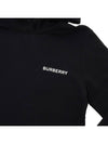 Horseferry Logo Print Cotton Hoodie Black - BURBERRY - BALAAN.