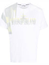 Motion Saturation One Garment Dyed Short Sleeve T-Shirt White - STONE ISLAND - BALAAN 2