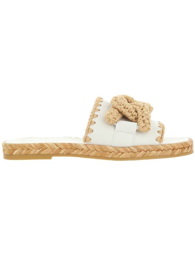 Kate Woven Chain Espadrille Slippers White - TOD'S - BALAAN 1