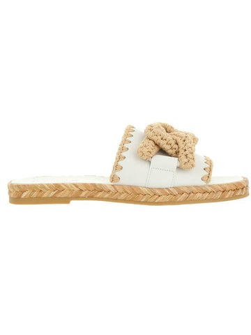 Women's Kate Crochet Sandals White - TOD'S - BALAAN.