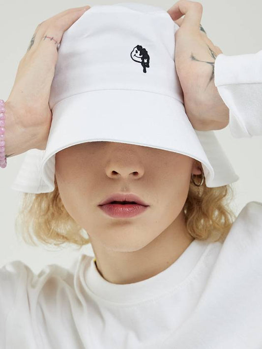 Unisex Marshmallow Bucket Hat White - LMN3011 - BALAAN 1