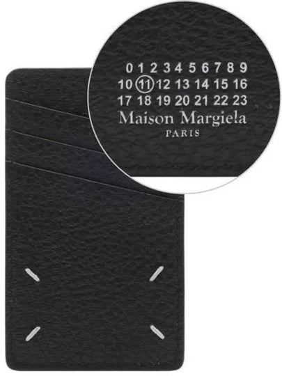 4 Stitch Leather Card Wallet Black - MAISON MARGIELA - BALAAN 2