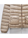 Women s LANS Logo Patch Short Down Padded Jacket Beige 1A10100 53048 205 - MONCLER - BALAAN 5