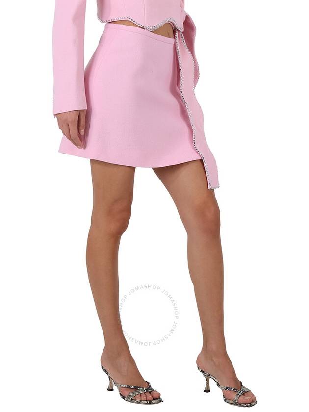 Mach & Mach Ladies Baby Pink Wool Mini Skirt, Brand Size 34 (US Size 2) - MACH & MACH - BALAAN 2