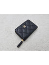 Classic Zipped Coin Purse Grained Calfskin & Gold Black - CHANEL - BALAAN 4