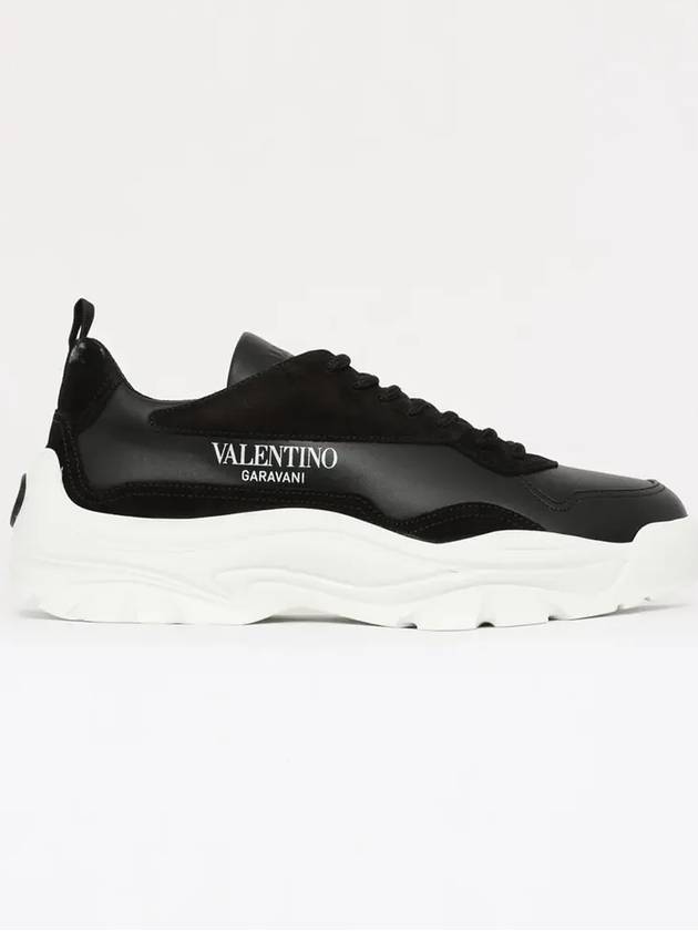 Gumboy Calfskin Low Top Sneakers Black - VALENTINO - BALAAN 4