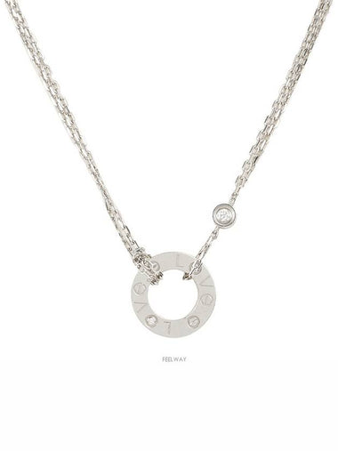 Love Necklace White Gold 2P Diamond 74231 - CARTIER - BALAAN 1