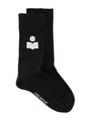 Siloki Logo Socks Black - ISABEL MARANT - BALAAN 3