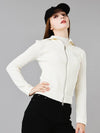 Thick Rib Two-way Zip-up Pearl Logo Ivory Cardigan DO6232KT23 - DOYOUKNOWMC GOLF WEAR - BALAAN 2