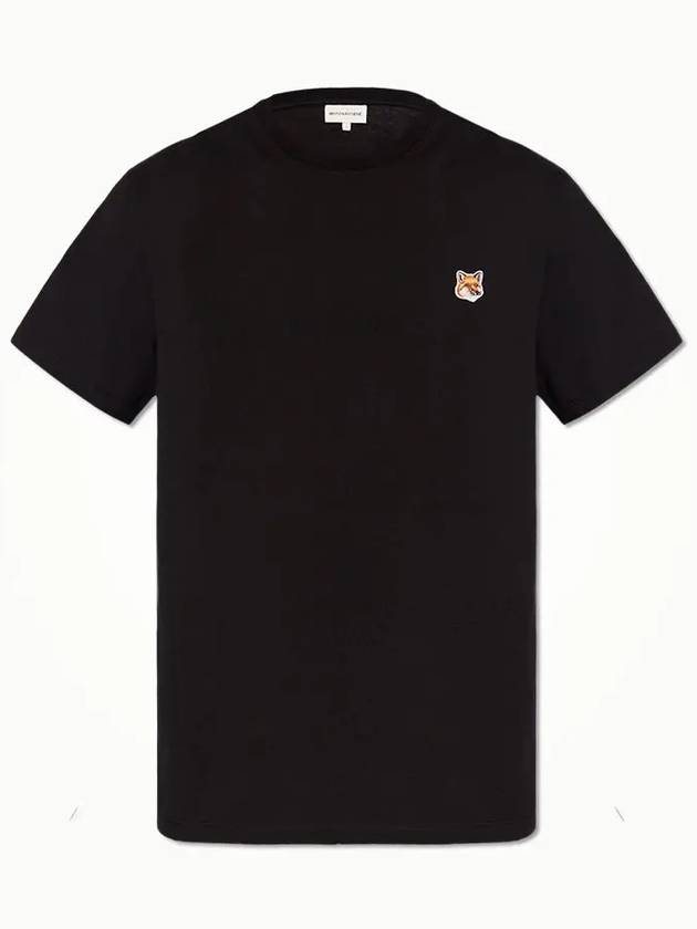 Fox Head Patch Classic Short Sleeve T-Shirt Black - MAISON KITSUNE - BALAAN 2