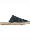 Intrecciato Espadrille Mule Dark Green - BOTTEGA VENETA - BALAAN 5