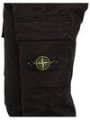 Banding Waist Tapered Cargo Straight Pants Black - STONE ISLAND - BALAAN 10