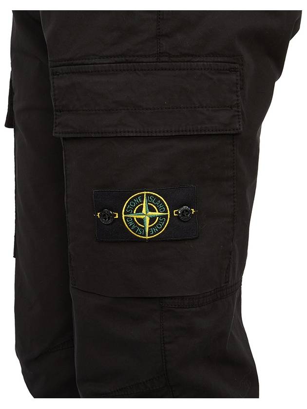 Banding Waist Tapered Cargo Straight Pants Black - STONE ISLAND - BALAAN 10