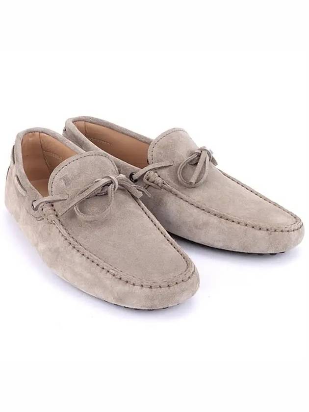 Men's Gommino Suede Driving Shoes Beige - TOD'S - BALAAN 4