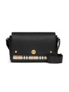 Leather and Vintage Check Note Crossbody Bag Black - BURBERRY - BALAAN 2