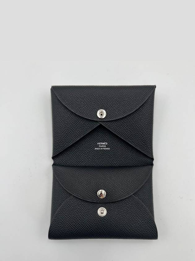 Calvi Duo Card Wallet Noir - HERMES - BALAAN 2