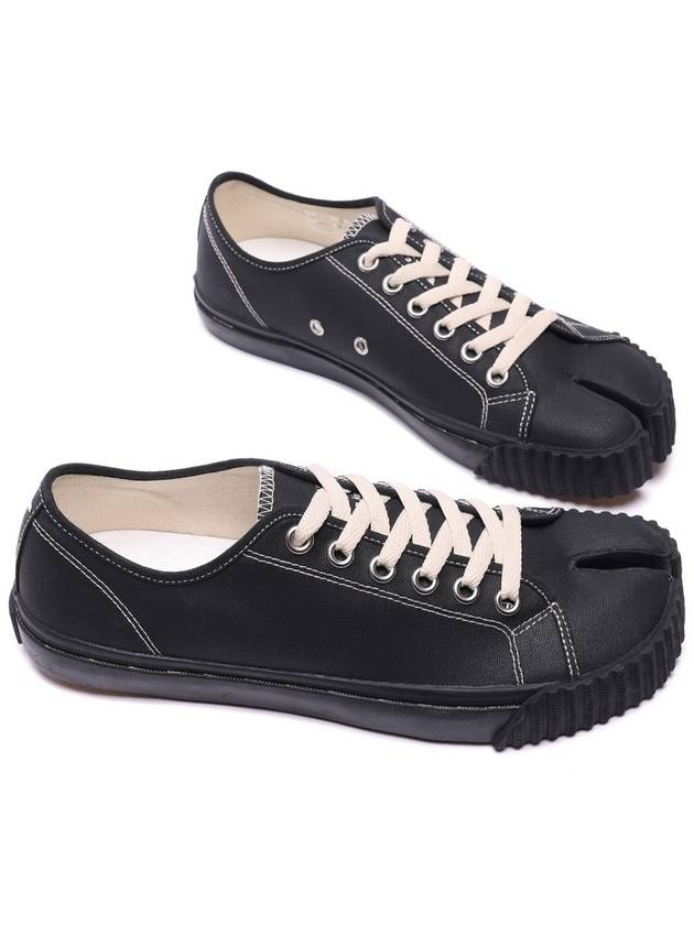 Tabi Canvas Low Top Sneakers Black - MAISON MARGIELA - BALAAN 6