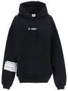 Logo Label Hoodie Black White - VETEMENTS - BALAAN 1