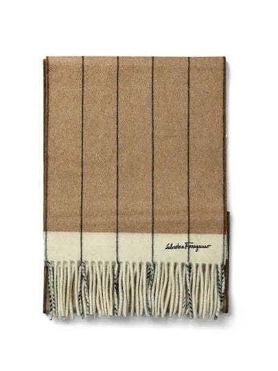 Mixed Cashmere Muffler Camel - SALVATORE FERRAGAMO - BALAAN 2