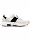 Suede Technical Fabric Jagga Low Top Sneakers Black White - TOM FORD - BALAAN 3