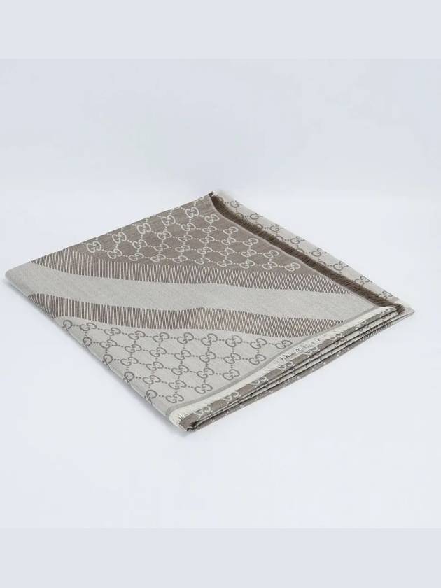 GG Jacquard Square Muffler Grey - GUCCI - BALAAN 4