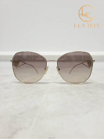 Used luxury goods Lewis It Gold metal gradient lens triangle sunglasses - PRADA - BALAAN 1