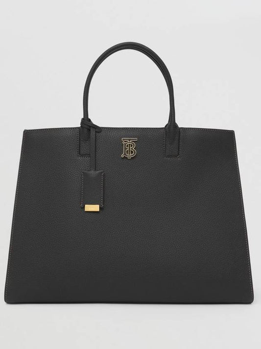 Monogram Motif Medium Tote Bag Black - BURBERRY - BALAAN 2