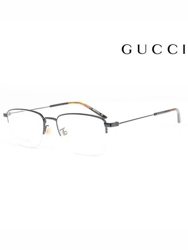 Eyewear Square Metal Glasses Black - GUCCI - BALAAN.