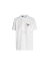 Embroidered T shirt White 3581AR10AGF0009 - PRADA - BALAAN 2