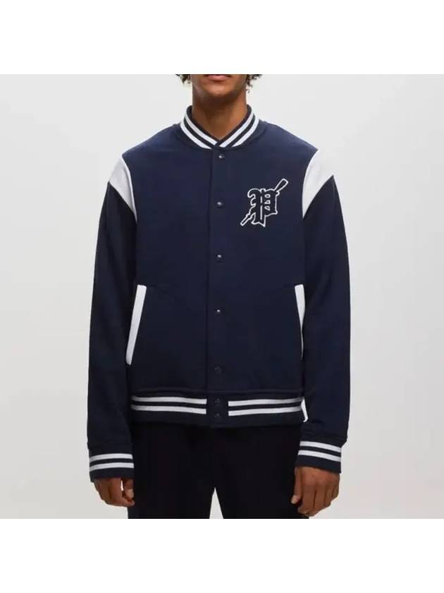 Accent Patch Bomber Jacket Navy - POLO RALPH LAUREN - BALAAN 3