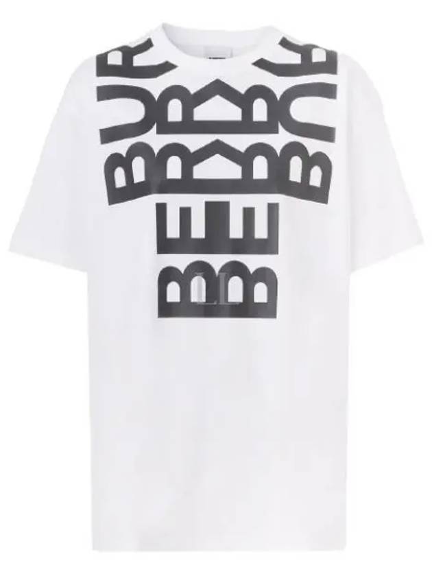 Logo Cotton Short Sleeve T-Shirt White - BURBERRY - BALAAN 2