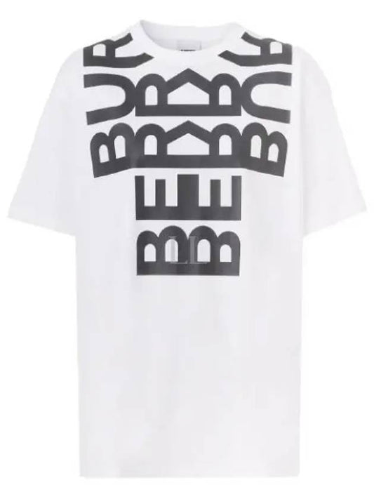 Logo Cotton Short Sleeve T-Shirt White - BURBERRY - BALAAN 2