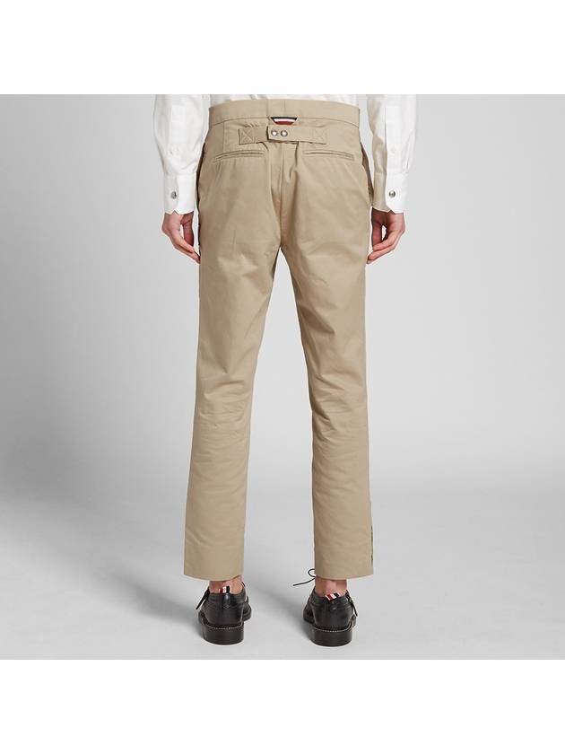 Men's Gamma Blue Cotton Gabardine Pants Beige - MONCLER - BALAAN 10