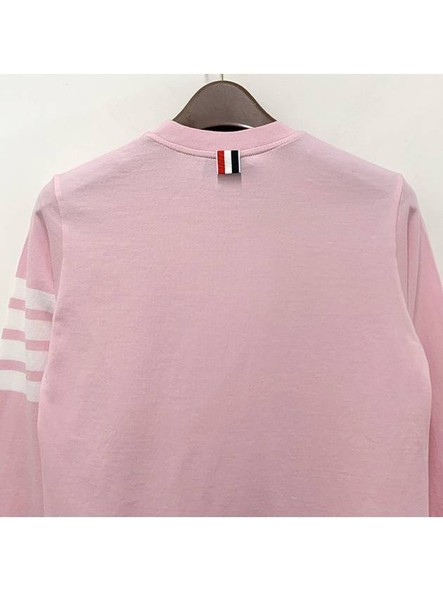 Jersey 4-Bar Long Sleeve T-Shirt Light Pink - THOM BROWNE - BALAAN 7