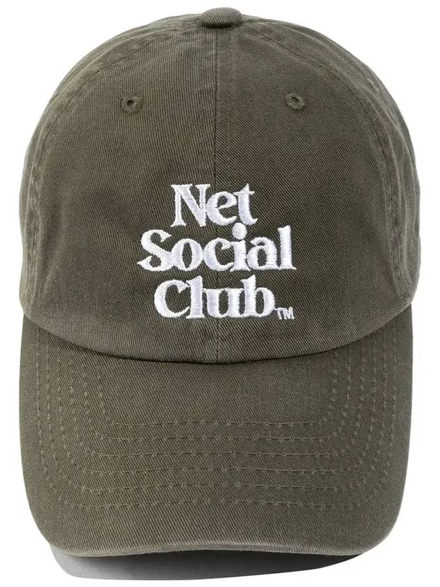 Logo washed ball cap olive - NET SOCIAL CLUB - BALAAN 5