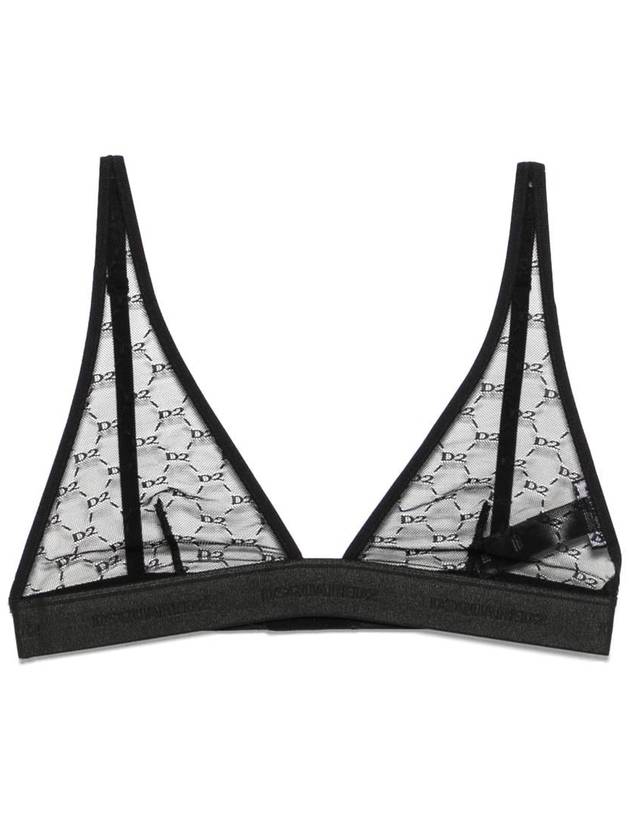 DSQUARED2 Logo-Lace Triangle Bra - DSQUARED2 - BALAAN 1