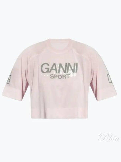 Active mesh cropped T shirt - GANNI - BALAAN 2