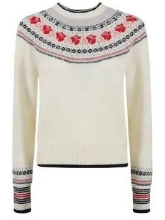 Rose Iceland Fair Isle Intarsia Sweater FKA470AY1029 - THOM BROWNE - BALAAN 2