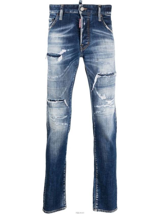 Men's Cool Guy Destroy Jeans Blue - DSQUARED2 - BALAAN 2