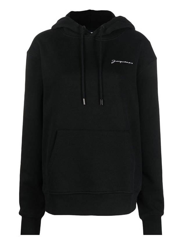 Le Brode Logo Cotton Hoodie Black - JACQUEMUS - BALAAN 2