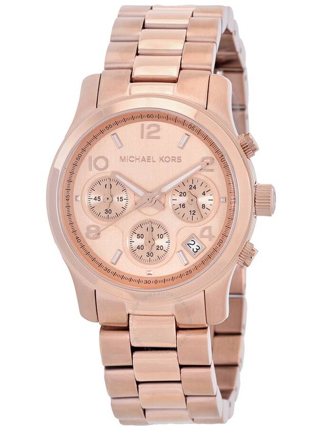 Michael Kors Runway Chronograph Quartz Rose Gold Dial Watch MK7324 - MICHAEL KORS - BALAAN 1