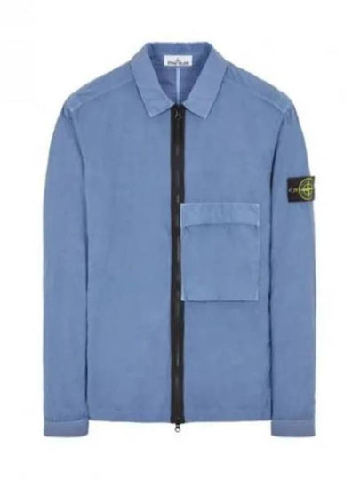 Naslan Garment Dyed Compass Patch Zip-up Jacket Blue - STONE ISLAND - BALAAN 2