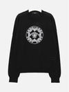 Medusa Crew Neck Wool Knit Top Black - VERSACE - BALAAN 2